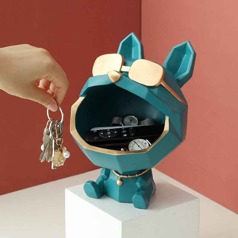 Cool Dog Figurine Big Mouth Dog Storage Box