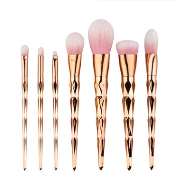 7 Pieces Diamond Makeup Brush Set for Flawless Beauty Application