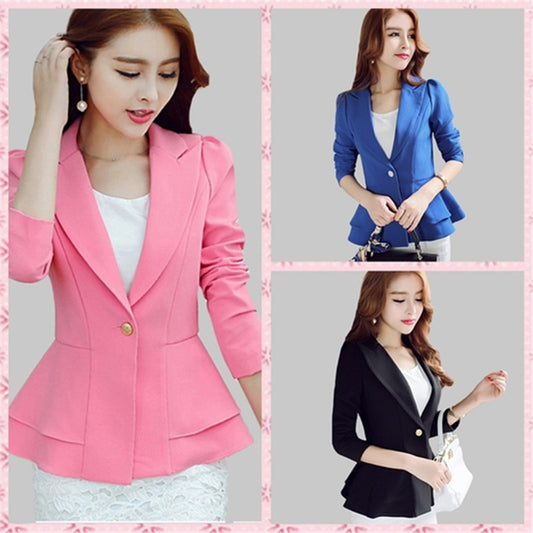 Casual Suit Long-Sleeved Small Suit Jacket Korean Style Slim Short Small Suit