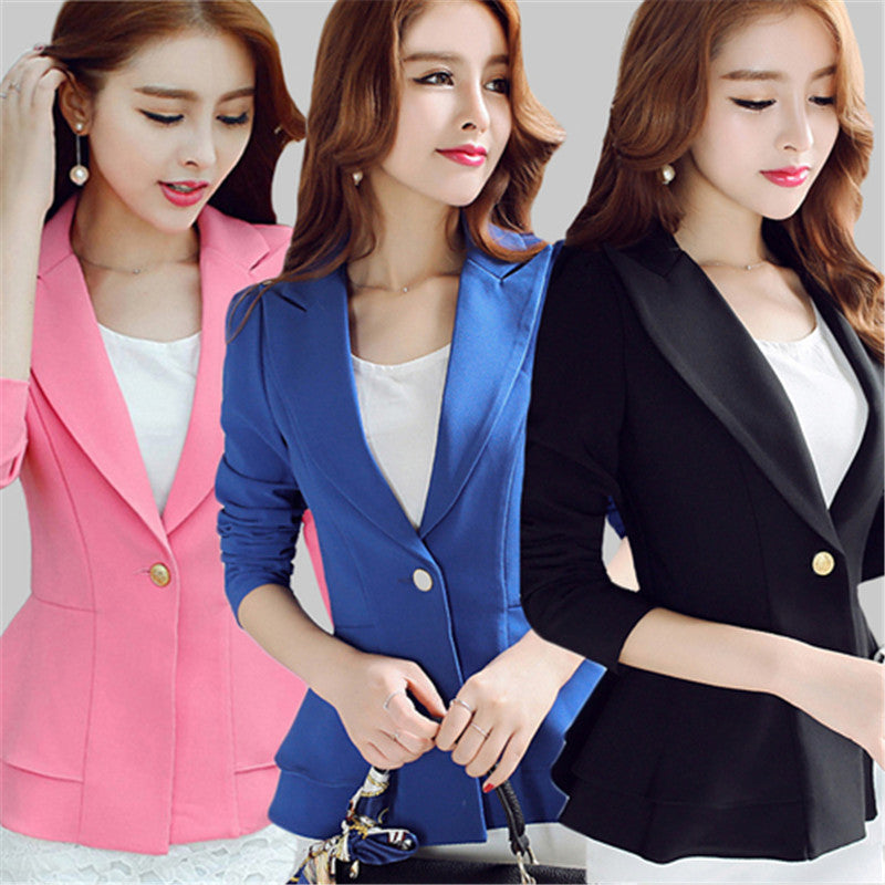 Casual Suit Long-Sleeved Small Suit Jacket Korean Style Slim Short Small Suit