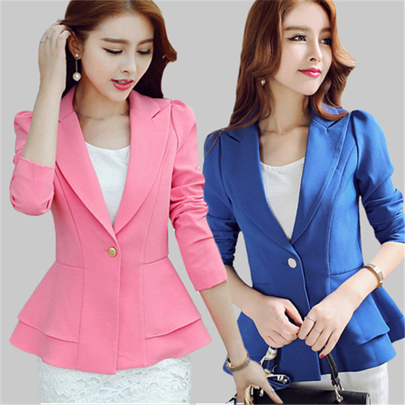 Casual Suit Long-Sleeved Small Suit Jacket Korean Style Slim Short Small Suit