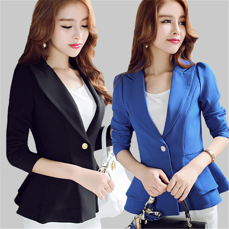 Casual Suit Long-Sleeved Small Suit Jacket Korean Style Slim Short Small Suit