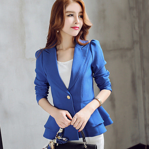 Casual Suit Long-Sleeved Small Suit Jacket Korean Style Slim Short Small Suit