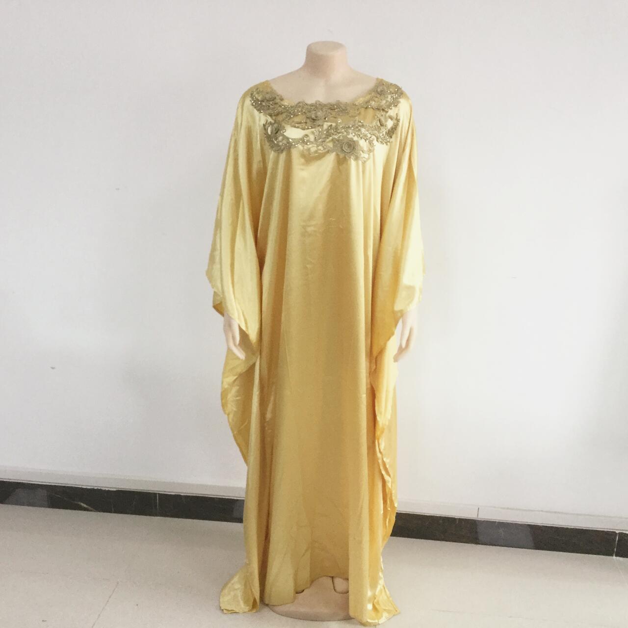 Faux Silk Cloth Round Tie Diamond Lace Robe Loose Dress