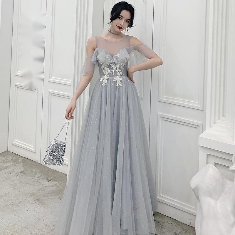 Grey bridesmaid dress