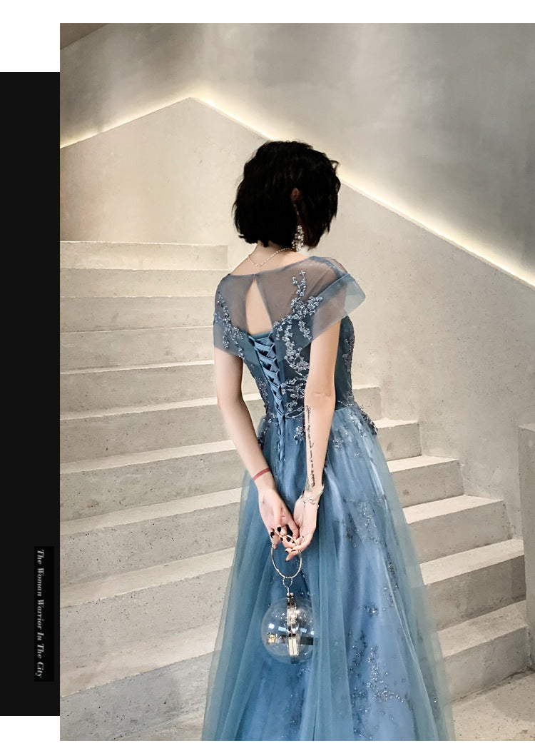 New Dreamy Temperament Heavy Industry Banquet Evening Dress