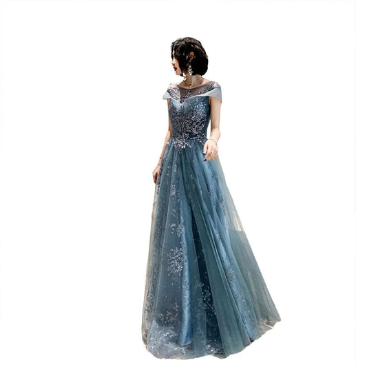 New Dreamy Temperament Heavy Industry Banquet Evening Dress