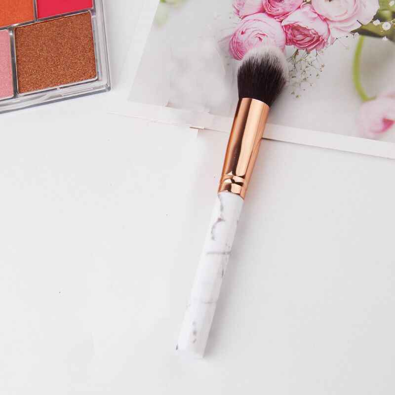 10 PCS Marbling Makeup Brushes Set with Marble Storage Box