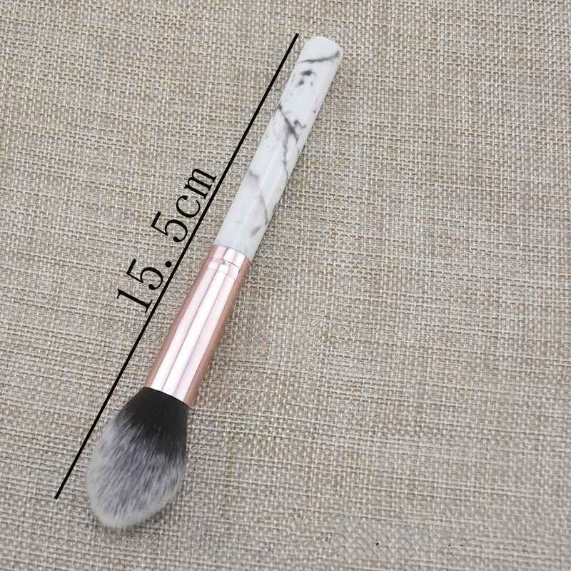 Single Marble Makeup Brush Pattern Flame Repairing Highlight Blush Brush