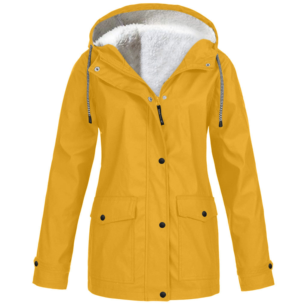 Fleece Jacket Outdoor Mountaineering Hooded Coat Winter Outwear