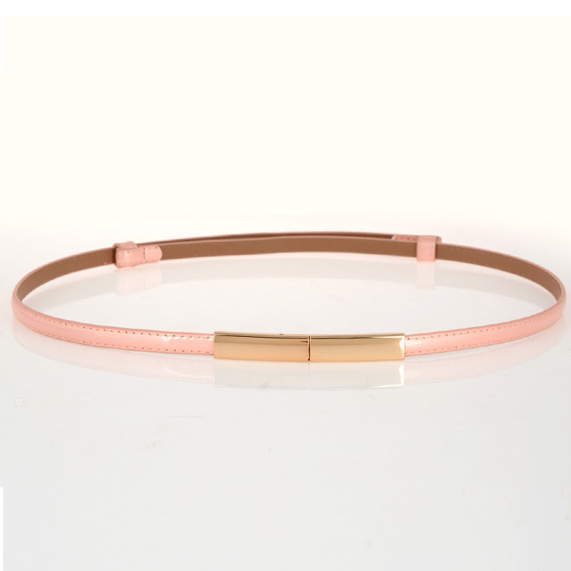 Ladies Simple And Versatile Leather Fashion Thin Belt