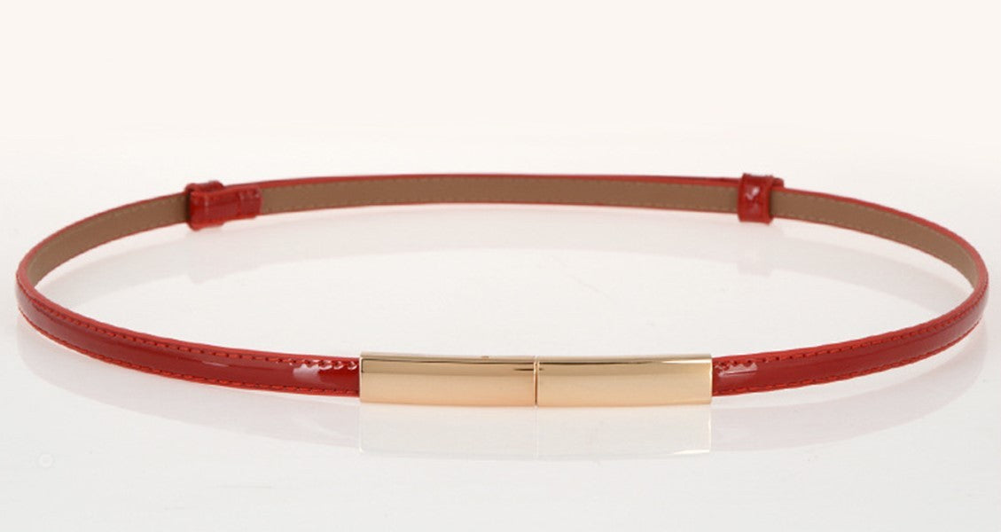 Ladies Simple And Versatile Leather Fashion Thin Belt