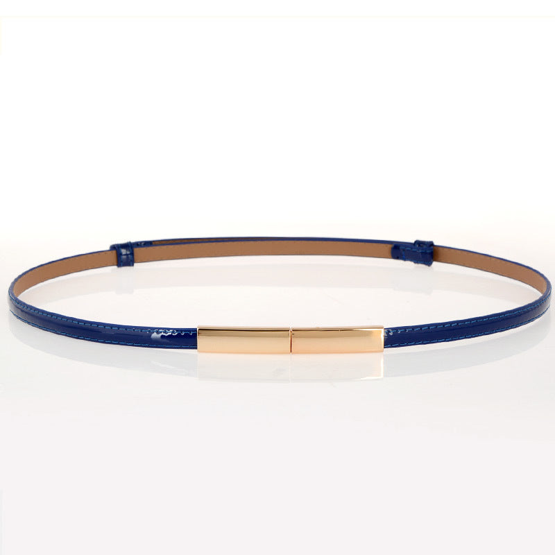 Ladies Simple And Versatile Leather Fashion Thin Belt