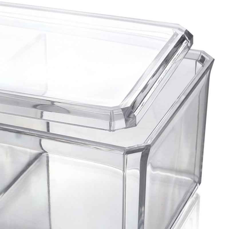 Transparent Acrylic Cosmetics Three-Compartment Storage Box