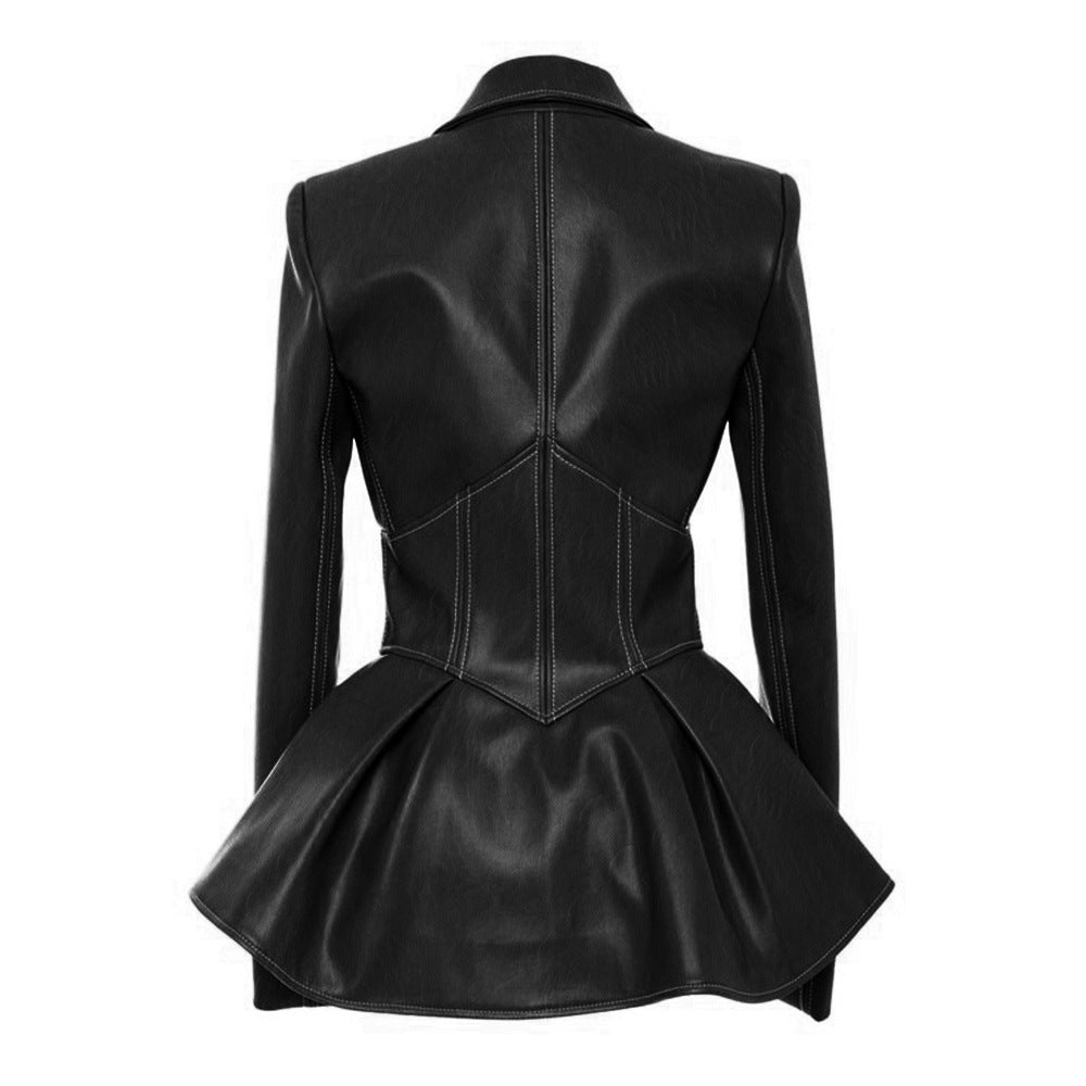 European And American Pu Leather Good Quality Leather Jacket