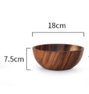 Natural Wooden Bowl - Handcrafted Fruit & Salad Bowl - Mallora Shop