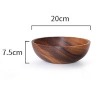 Natural Wooden Bowl - Handcrafted Fruit & Salad Bowl - Mallora Shop