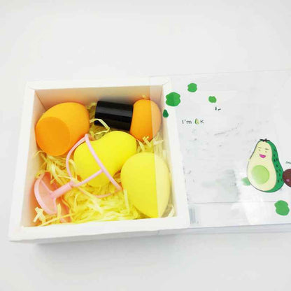 Wet And Dry Beauty Egg Set Mushroom Head Cushion Puff Boxed