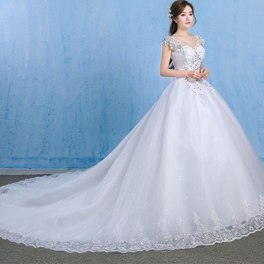 Luxury Wedding Dress With Fat Diamonds Embellished Summer And Spring One-shoulder Wedding Dress