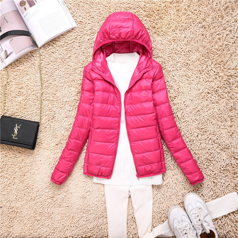 Loose Jacket Plus Fat Plus Size Light And Thin Down Jacket Women Short Short Fat Sister Catty Fat Mm Special Mother Thin