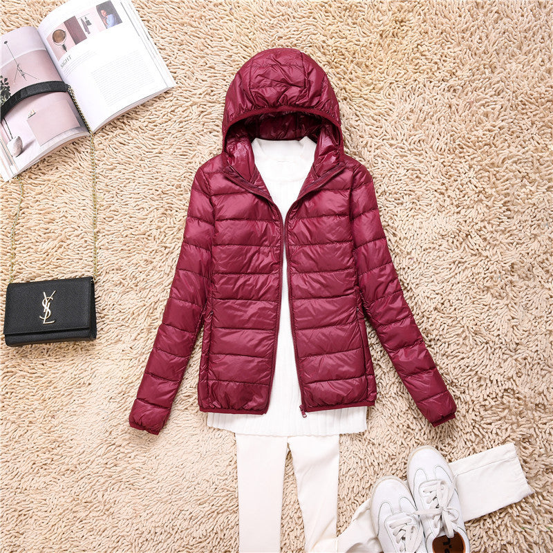 Loose Jacket Plus Fat Plus Size Light And Thin Down Jacket Women Short Short Fat Sister Catty Fat Mm Special Mother Thin