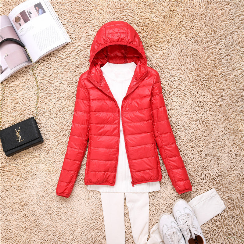 Loose Jacket Plus Fat Plus Size Light And Thin Down Jacket Women Short Short Fat Sister Catty Fat Mm Special Mother Thin