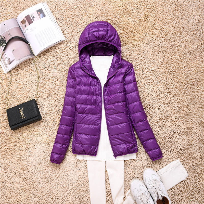 Loose Jacket Plus Fat Plus Size Light And Thin Down Jacket Women Short Short Fat Sister Catty Fat Mm Special Mother Thin