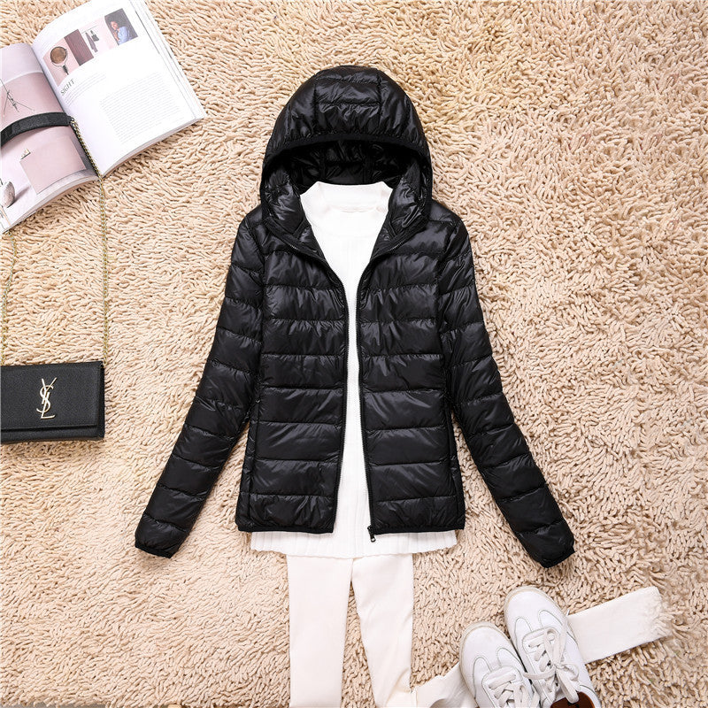 Loose Jacket Plus Fat Plus Size Light And Thin Down Jacket Women Short Short Fat Sister Catty Fat Mm Special Mother Thin