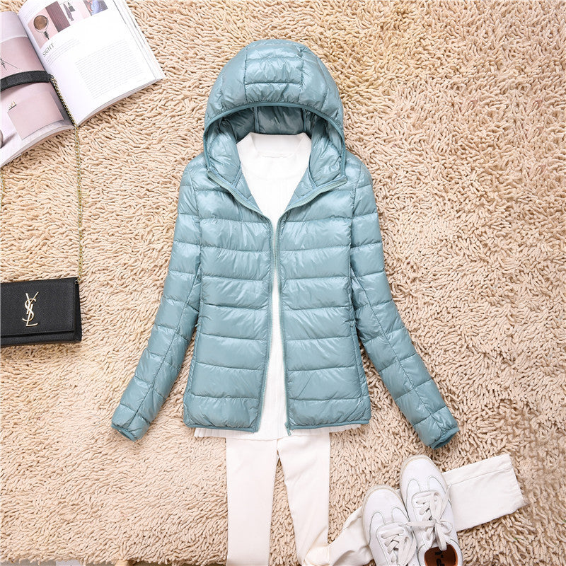 Loose Jacket Plus Fat Plus Size Light And Thin Down Jacket Women Short Short Fat Sister Catty Fat Mm Special Mother Thin