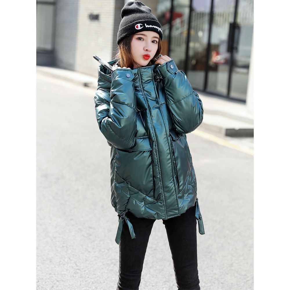 Shiny Korean Style Down Padded Jacket Women'S Short Winter Clothes New Small Disposable Padded Jacket