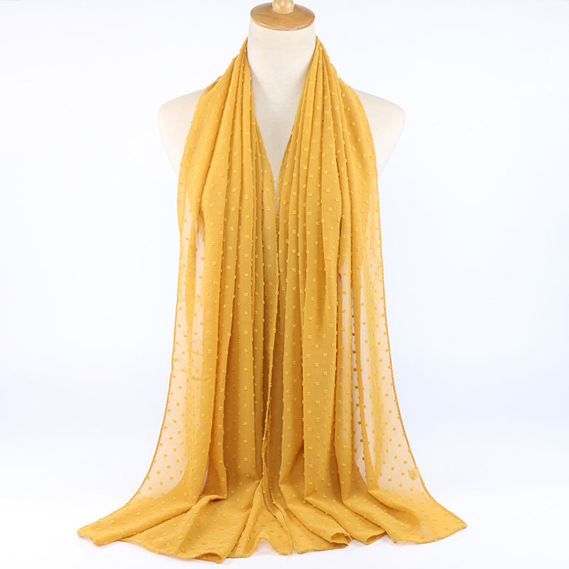 Thick Chiffon Long Scarf