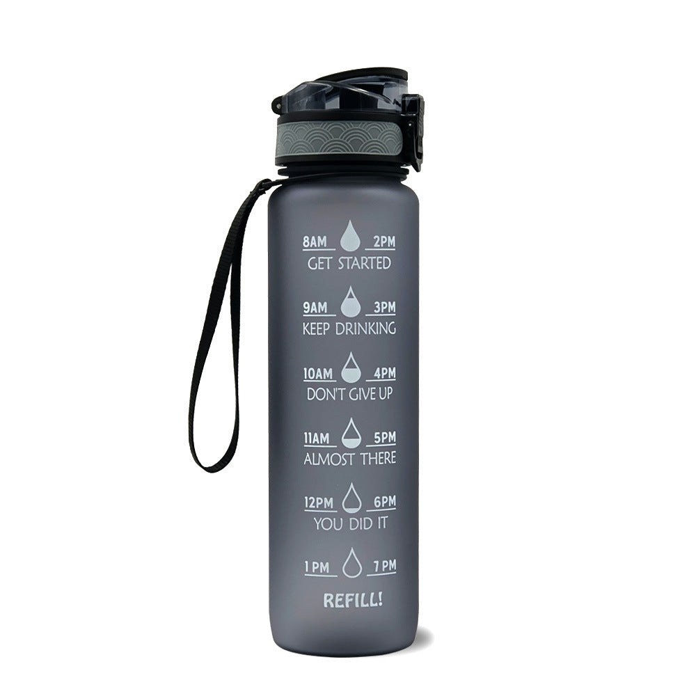1L Motivational Water Bottle with Time Marker for Hydration Success - Mallora Shop