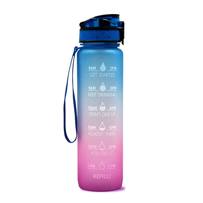 1L Motivational Water Bottle with Time Marker for Hydration Success - Mallora Shop
