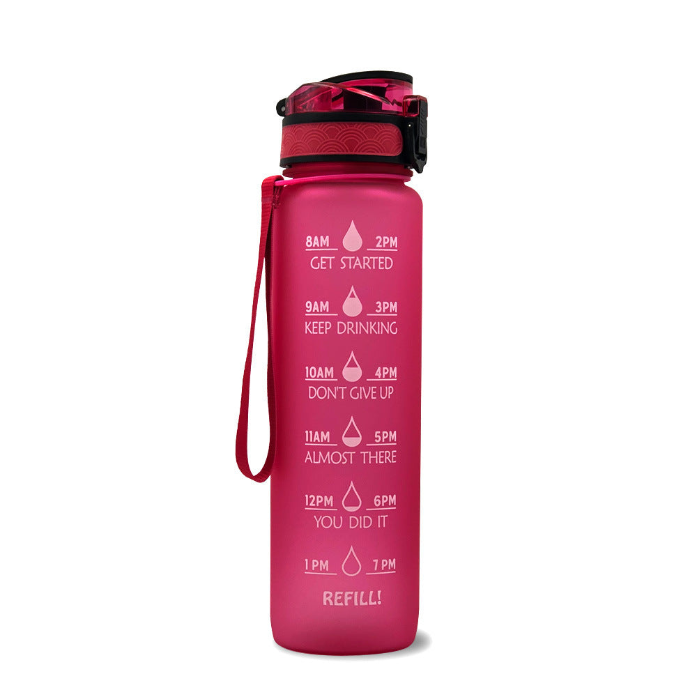 1L Motivational Water Bottle with Time Marker for Hydration Success - Mallora Shop
