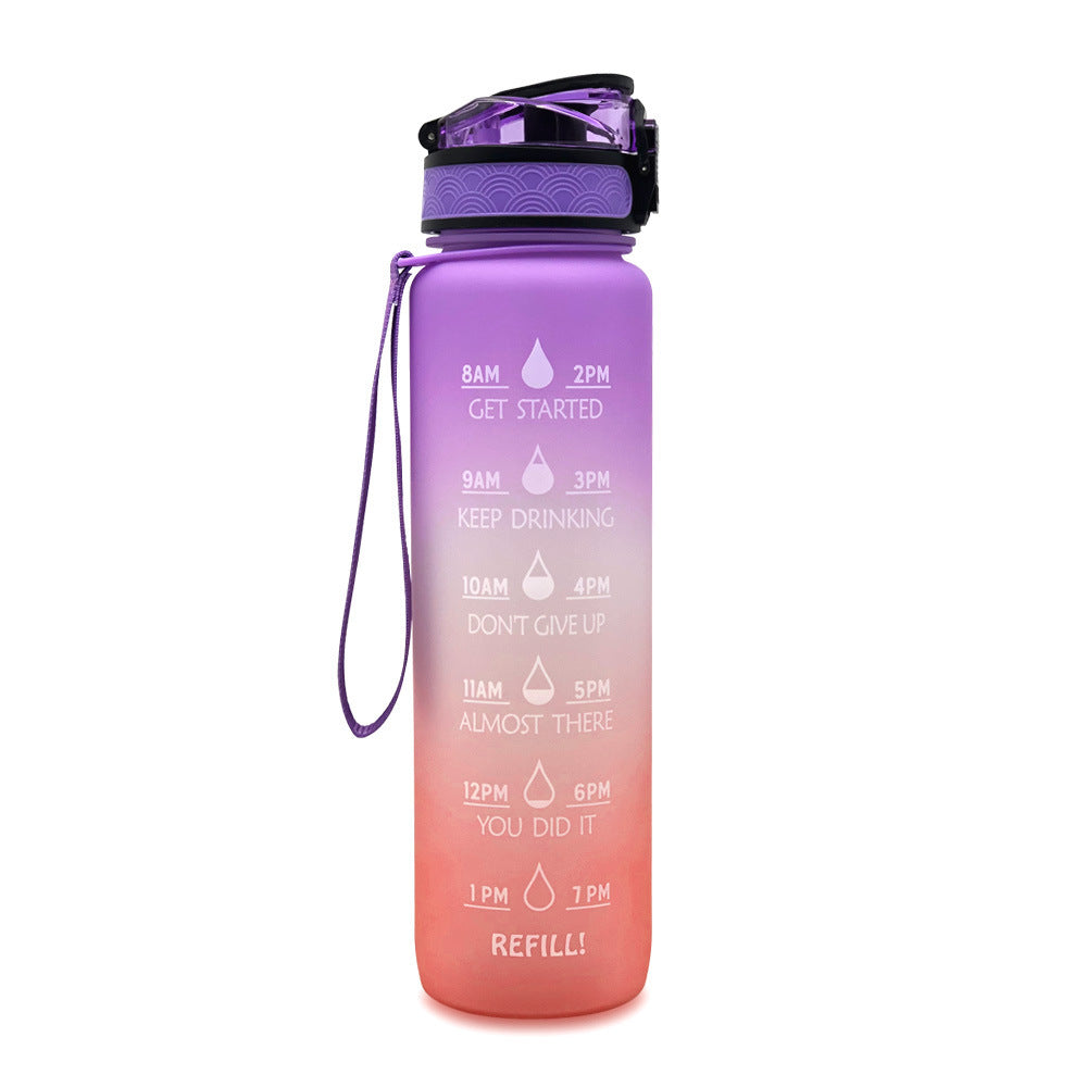 1L Motivational Water Bottle with Time Marker for Hydration Success - Mallora Shop