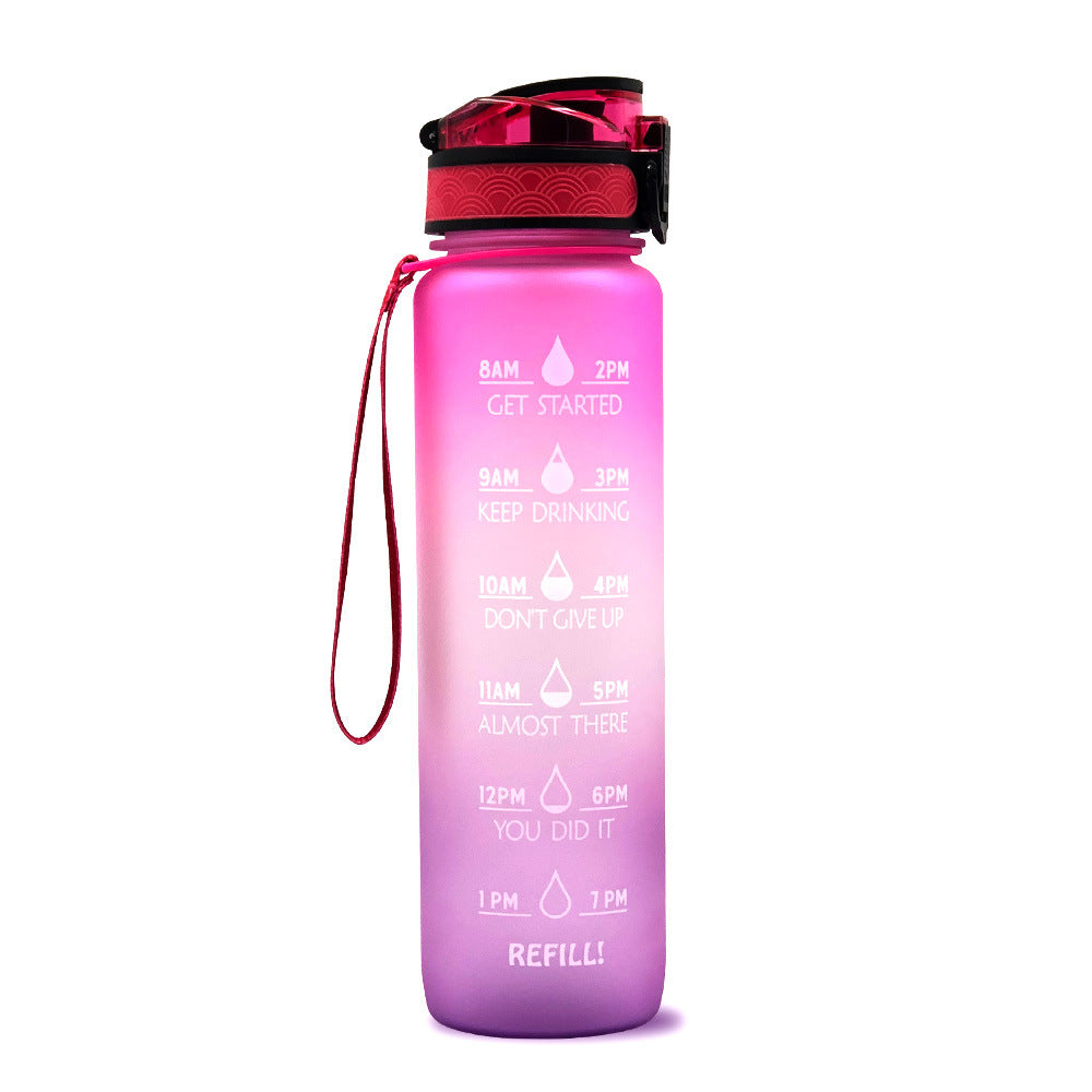 1L Motivational Water Bottle with Time Marker for Hydration Success - Mallora Shop