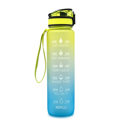 1L Motivational Water Bottle with Time Marker for Hydration Success - Mallora Shop
