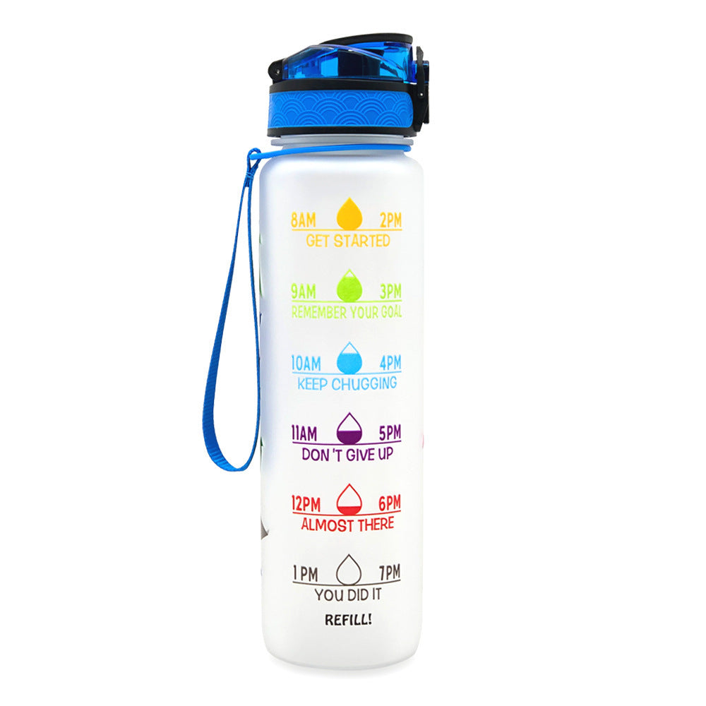 1L Motivational Water Bottle with Time Marker for Hydration Success - Mallora Shop