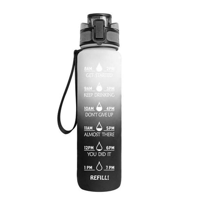 1L Motivational Water Bottle with Time Marker for Hydration Success - Mallora Shop