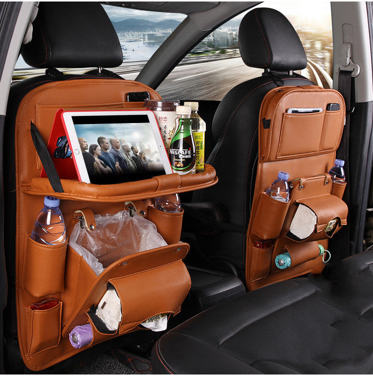 PU Leather Car Storage Bag - Multifunctional Organizer for Ultimate Car Convenience