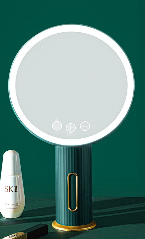 Desktop LED Makeup Mirror with Light for Flawless Application - Mallora Shop
