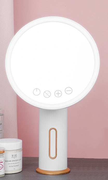 Desktop LED Makeup Mirror with Light for Flawless Application - Mallora Shop