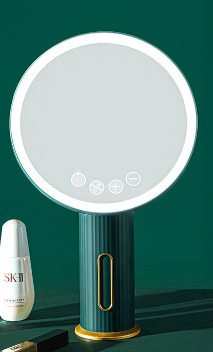 Desktop LED Makeup Mirror with Light for Flawless Application - Mallora Shop