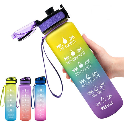 1L Motivational Water Bottle with Time Marker for Hydration Success - Mallora Shop
