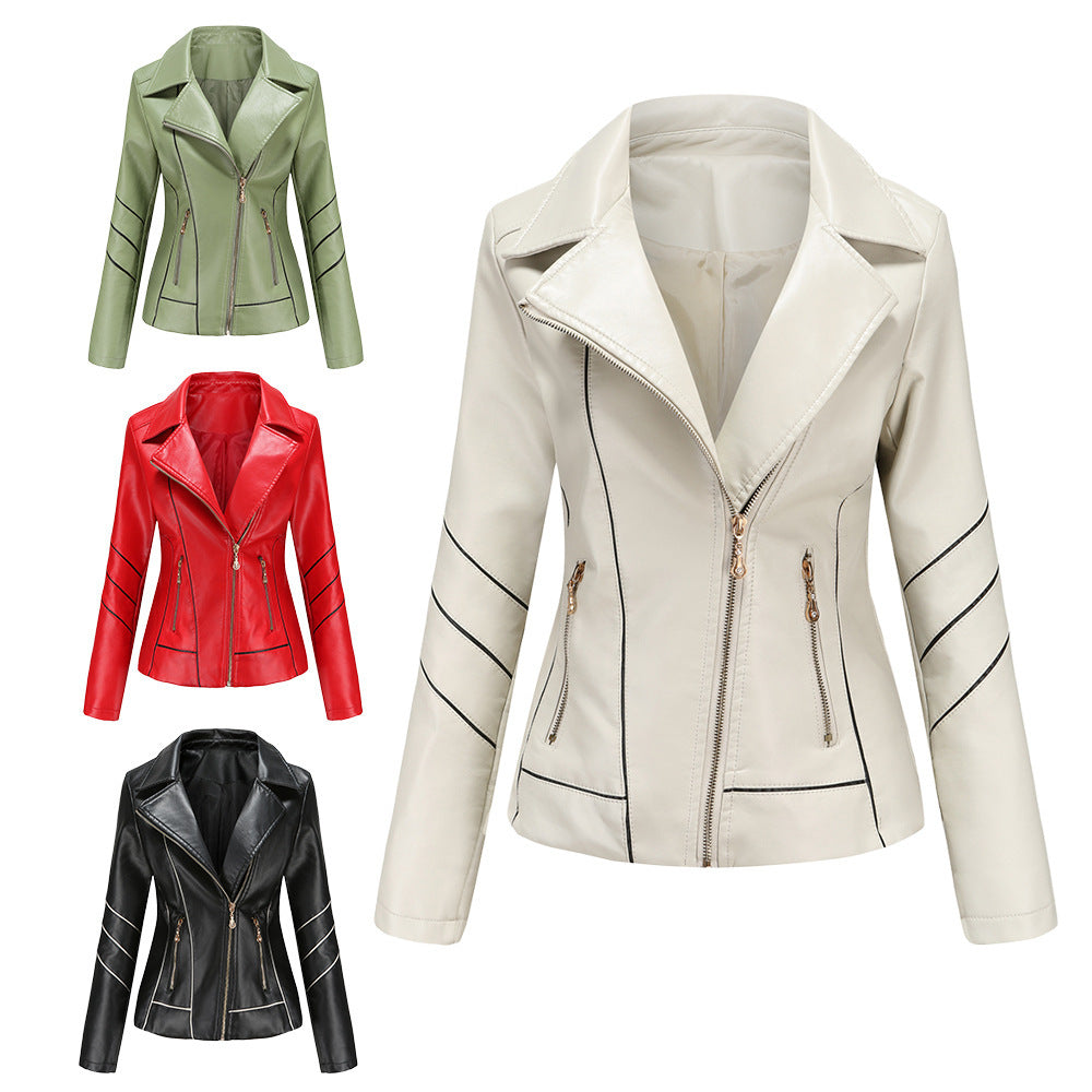 Leather Women's Thin PU Short Coat Spring And Autumn Jacket