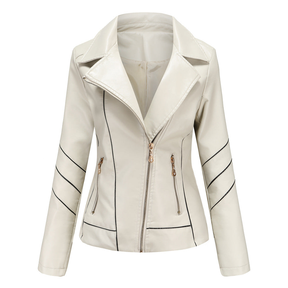 Leather Women's Thin PU Short Coat Spring And Autumn Jacket