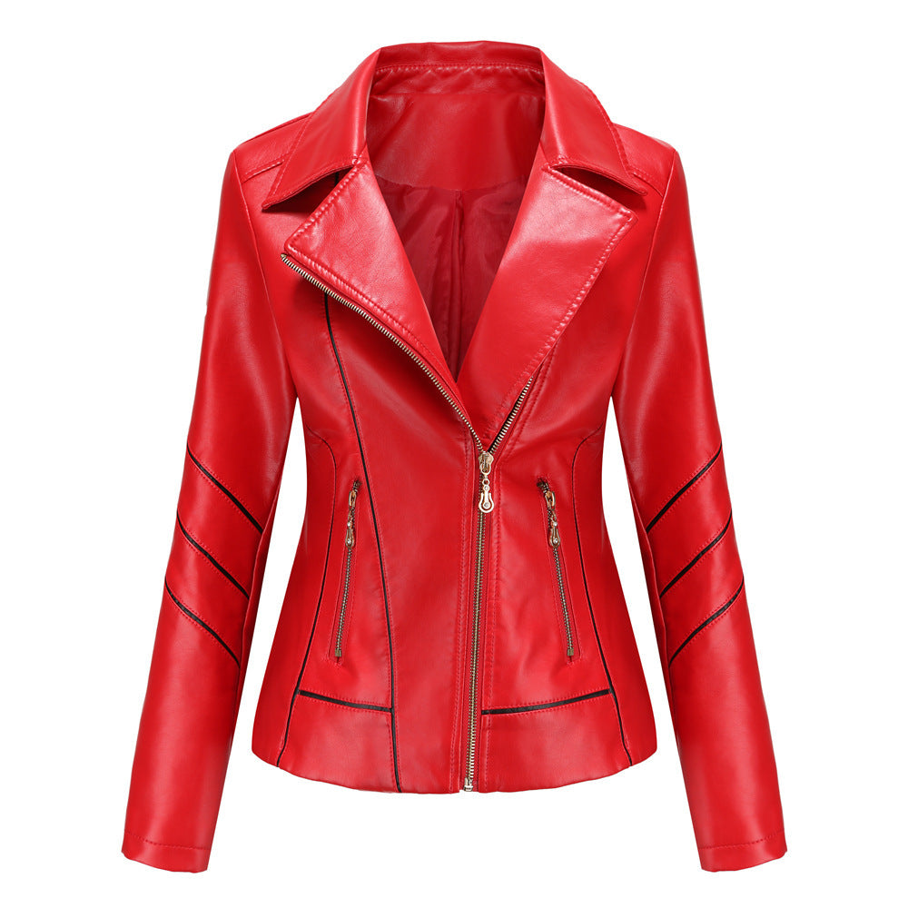 Leather Women's Thin PU Short Coat Spring And Autumn Jacket