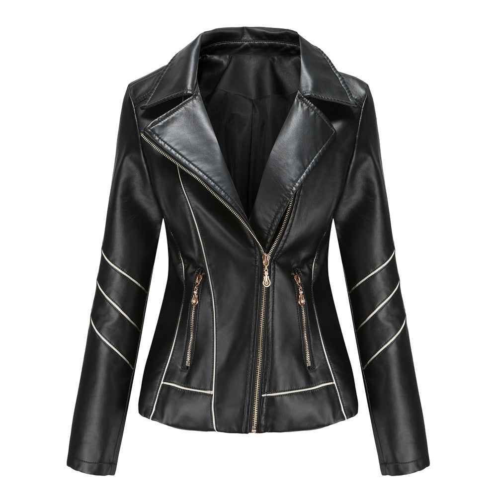 Leather Women's Thin PU Short Coat Spring And Autumn Jacket