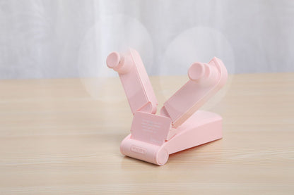 Handheld Mini Fan V36 Double Head USB Folding Fan