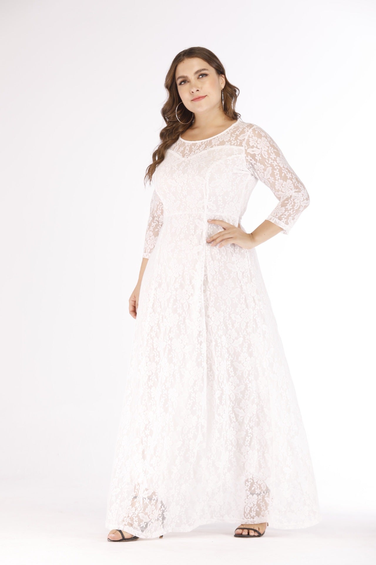 Sleeve Long Skirt Amazon Middle East Lace Dress